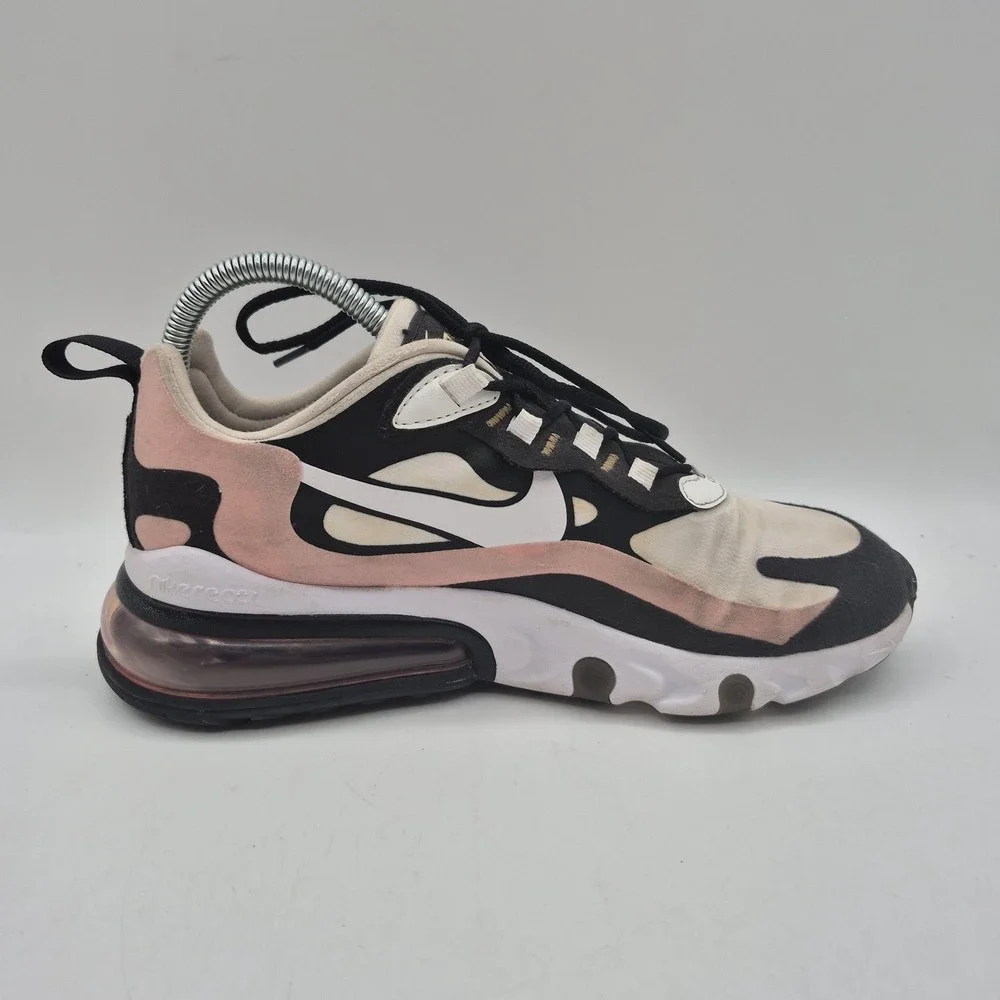 Nike Air Max‎ 270 React Shoes Womens Size 8 Pink Black White AT6174-005 Sneakers